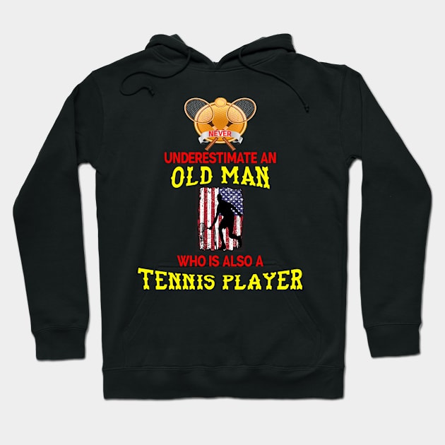 Never underestimate old man who is also a tennis player - kenin tennis player T-shirt Hoodie by kikuchu